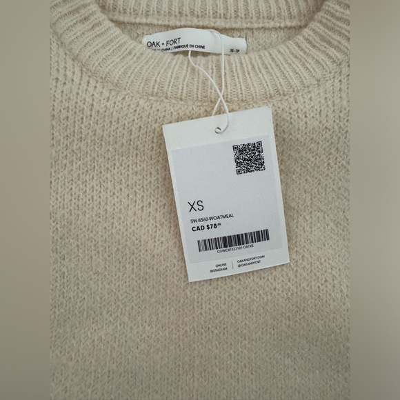 Oak and Fort Cream Oversized Sweater - Picture 3 of 4